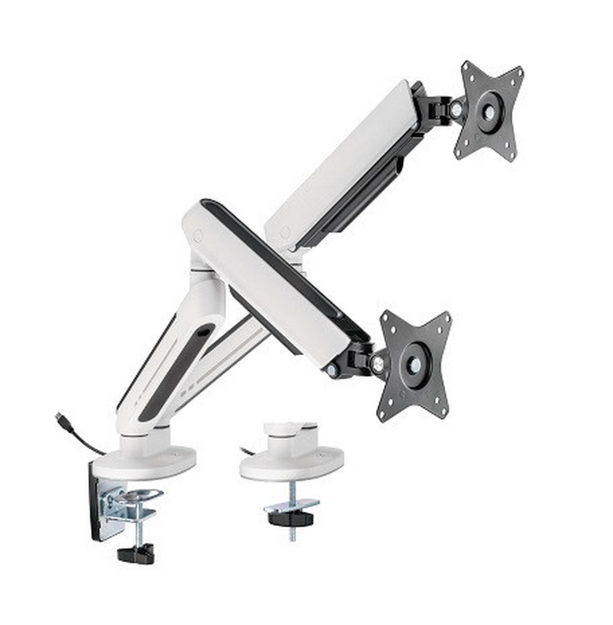 MONITOR-HALTERUNG Metall, Kunststoff Weiß  - Weiß, Design, Kunststoff/Metall (105/62,2/15,2cm) - Boxxx