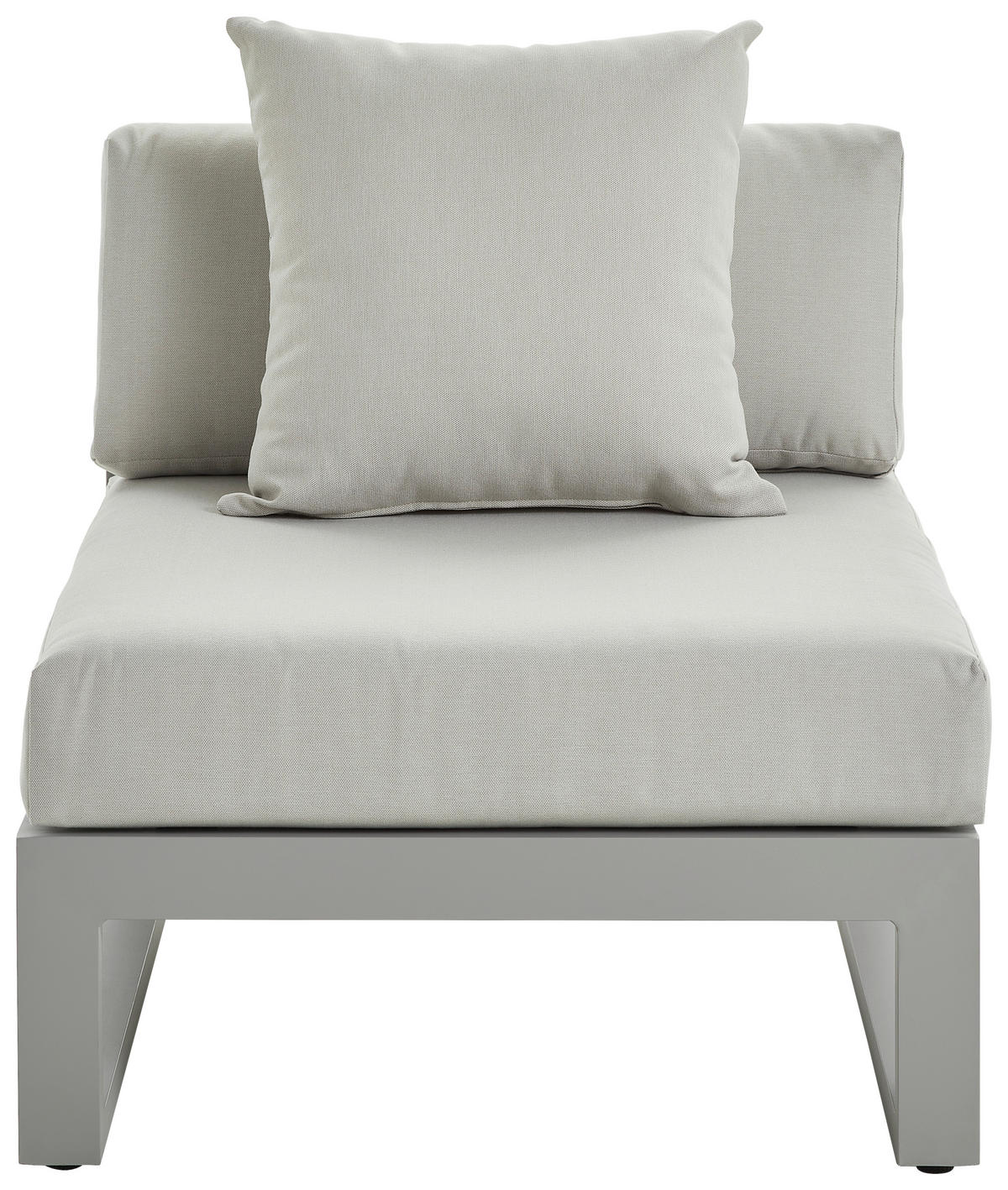 LOUNGEMITTELTEIL - Hellgrau, Design, Textil/Metall (70/60/90cm) - Amatio