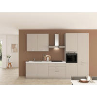 BLOK KUHINJA BEZ APARATA  sivo-bijela  - sivo-bijela/magnolija, Basics, drvni materijal/metal (330cm)