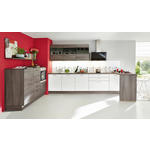 EINBAUKÜCHE   - Eichefarben/Graphitfarben, Design, Holzwerkstoff - Dieter Knoll