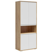 AKTENSCHRANK Weiß, Eichefarben  - Eichefarben/Weiß, KONVENTIONELL, Holzwerkstoff (80/198/41cm) - Carryhome