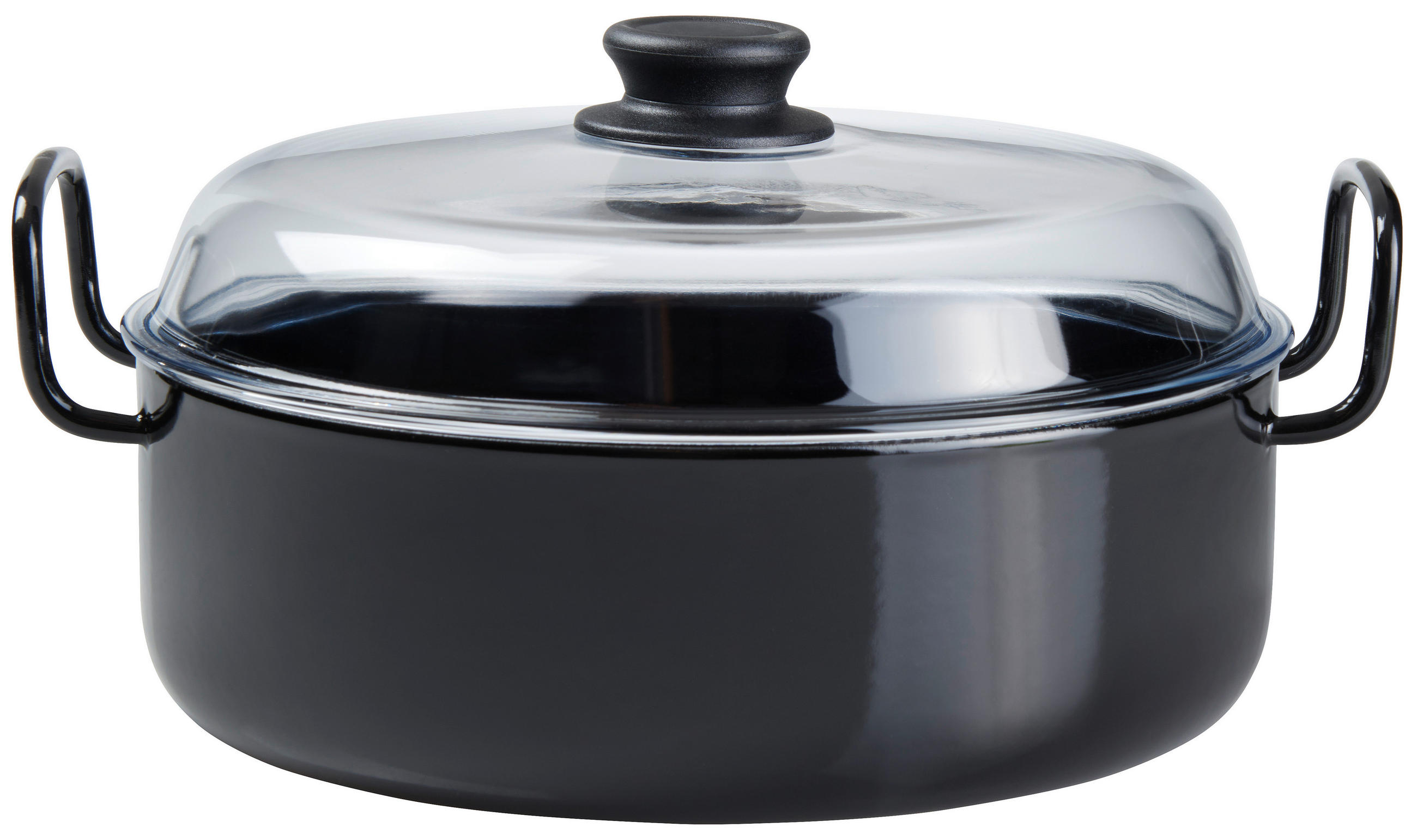 SCHMORPFANNE  - Schwarz, Basics, Glas/Metall (28/33/16,80cm) - Riess