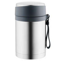 TERMO POSODA    0,85 l       - srebrne barve/črna, Basics, kovina/umetna masa (10/18/11cm) - BergHOFF