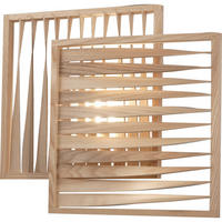LED-WANDLEUCHTE Loft 43/39/8 cm   - Weiß, Design, Holz/Metall (43/39/8cm) - Fabas Luce