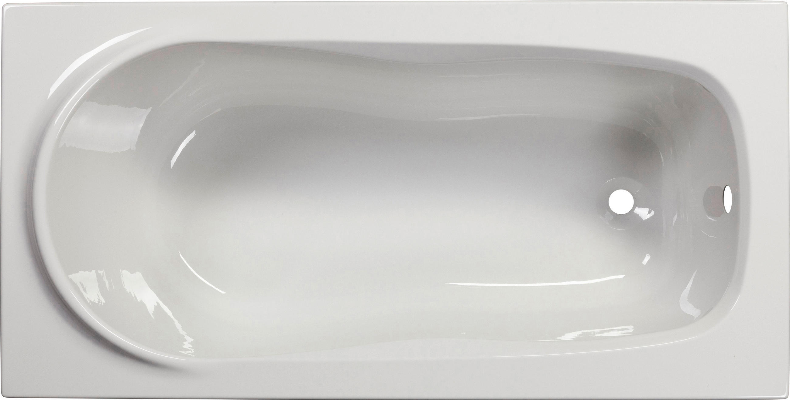 BADEWANNE Wandmontage  140/70/44 cm  - Weiß, KONVENTIONELL, Kunststoff (140/70/44cm)