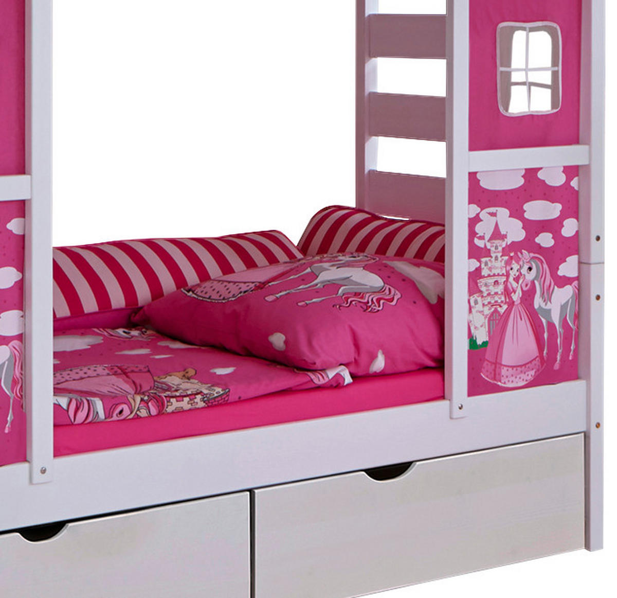 DĚTSKÁ POSTEL SE STŘÍŠKOU, 90/200 cm pink - pink, Moderní, dřevo (90/200cm) - MID.YOU