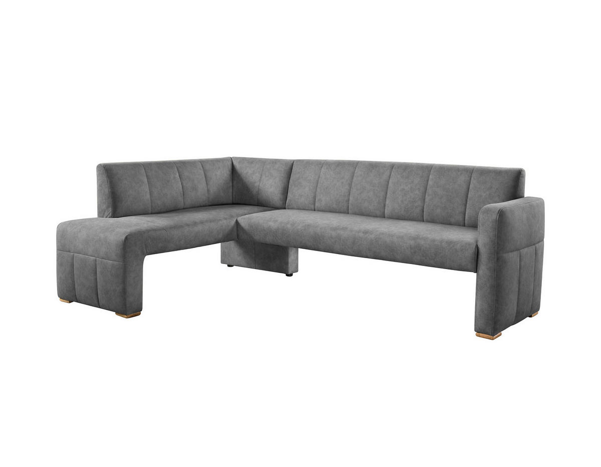 KLUPA KUTNA  siva  drvo, tekstil, drvni materijal      - siva/boje hrasta, Moderno, drvni materijal/drvo (245/159cm) - Livetastic