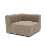 SOFAELEMENT Cord, Mikrofaser Schlammfarben  - Schlammfarben/Schwarz, Design, Kunststoff/Textil (108/69/108cm) - MID.YOU
