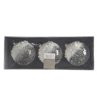 KARÁCSONYFAGÖMB - átlátszó, Basics, üveg (8/8/8cm)