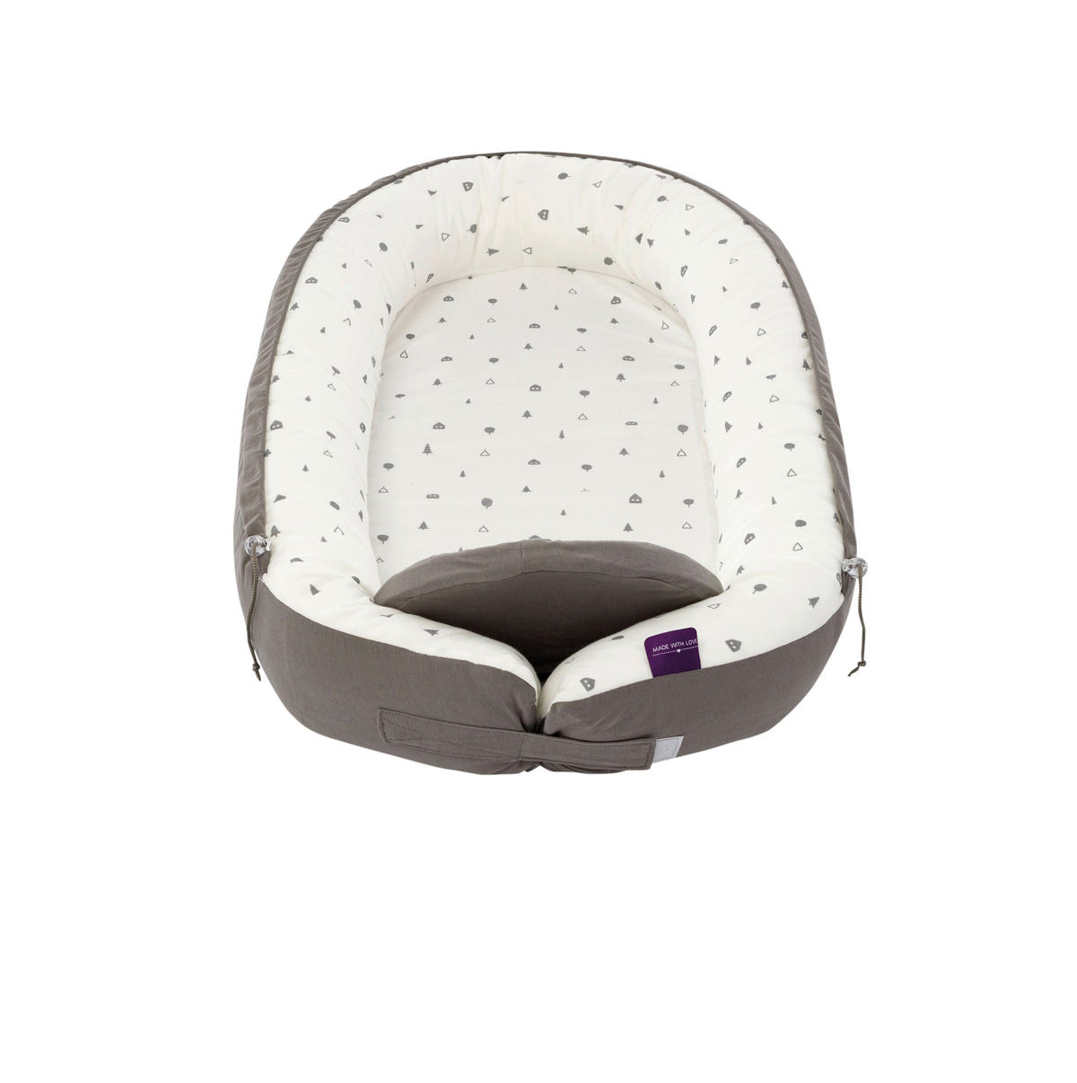 KUSCHELNEST Home Premium  84/47/13 cm   - Dunkelgrau/Weiß, Basics, Textil (84/47/13cm) - Träumeland