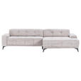 ECKSOFA in Cord Beige  - Beige/Schwarz, KONVENTIONELL, Textil/Metall (295/165cm) - Carryhome