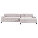 ECKSOFA in Cord Beige  - Beige/Schwarz, KONVENTIONELL, Textil/Metall (295/165cm) - Carryhome