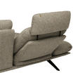 ECKSOFA  in Flachgewebe Hellbraun  155/234 cm  - Hellbraun/Schwarz, Design, Textil/Metall (155/234cm) - Dieter Knoll