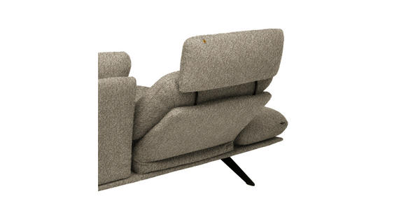 ECKSOFA  in Flachgewebe Hellbraun  155/234 cm  - Hellbraun/Schwarz, Design, Textil/Metall (155/234cm) - Dieter Knoll