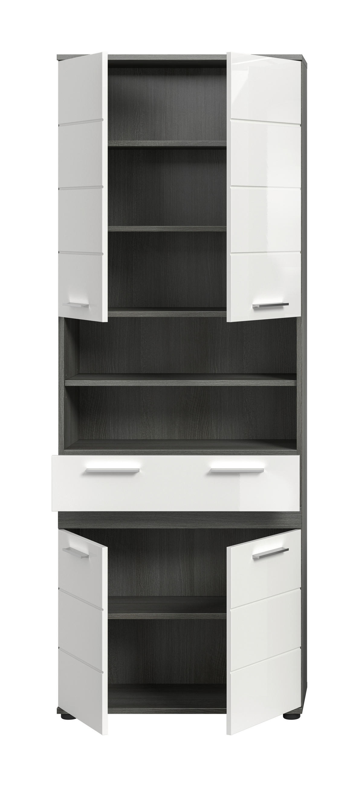 VISOKI ELEMENT  boje srebrnog hrasta  - boje srebrnog hrasta/srebrne boje, Trend, drvni materijal/plastika (70/191/31cm) - MID.YOU