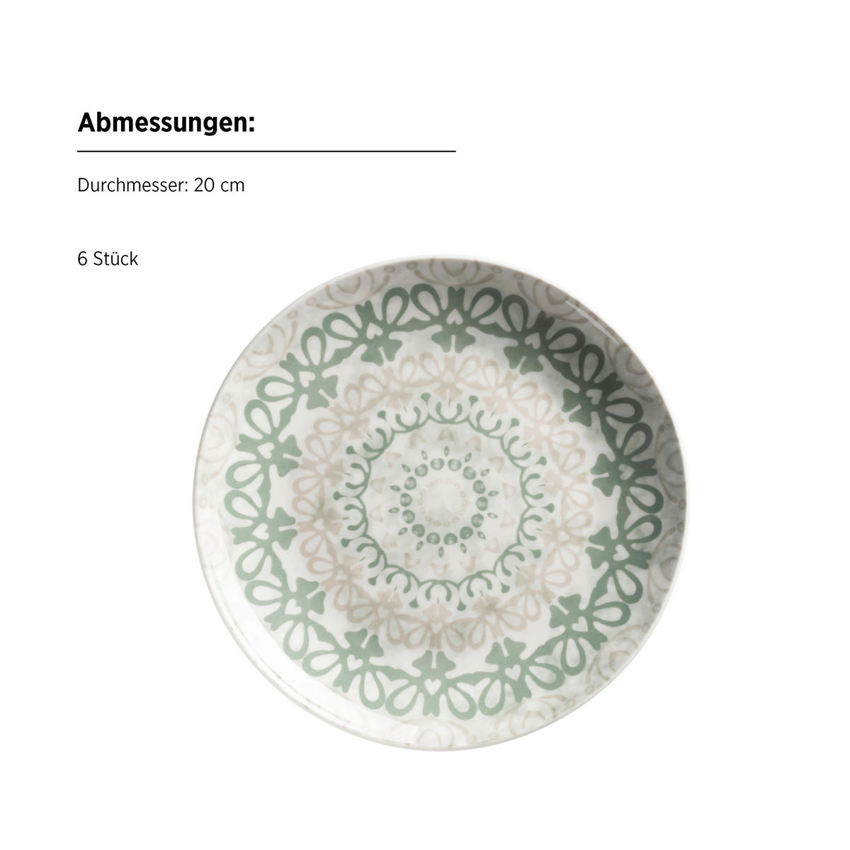 TELLERSET ORNEA 18-teilig  - Türkis/Braun, Basics, Keramik - Mäser