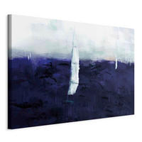 LEINWANDBILD Landschaft & Natur, Abstraktes, Sonstiges 120/80/1.2 cm  - Blau/Grauweiß, Basics, Holz/Textil (120/80/1.2cm) - artgeist