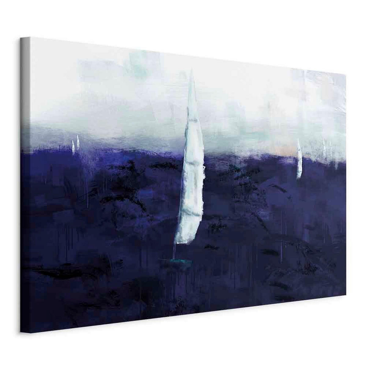 LEINWANDBILD Landschaft & Natur, Abstraktes, Sonstiges 120/80/1.2 cm  - Blau/Grauweiß, Basics, Holz/Textil (120/80/1.2cm) - artgeist