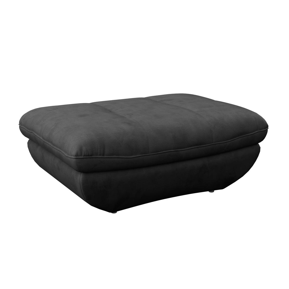 HOCKER in Textil Anthrazit  - Anthrazit/Schwarz, Modern, Kunststoff/Textil (107/75cm) - MID.YOU