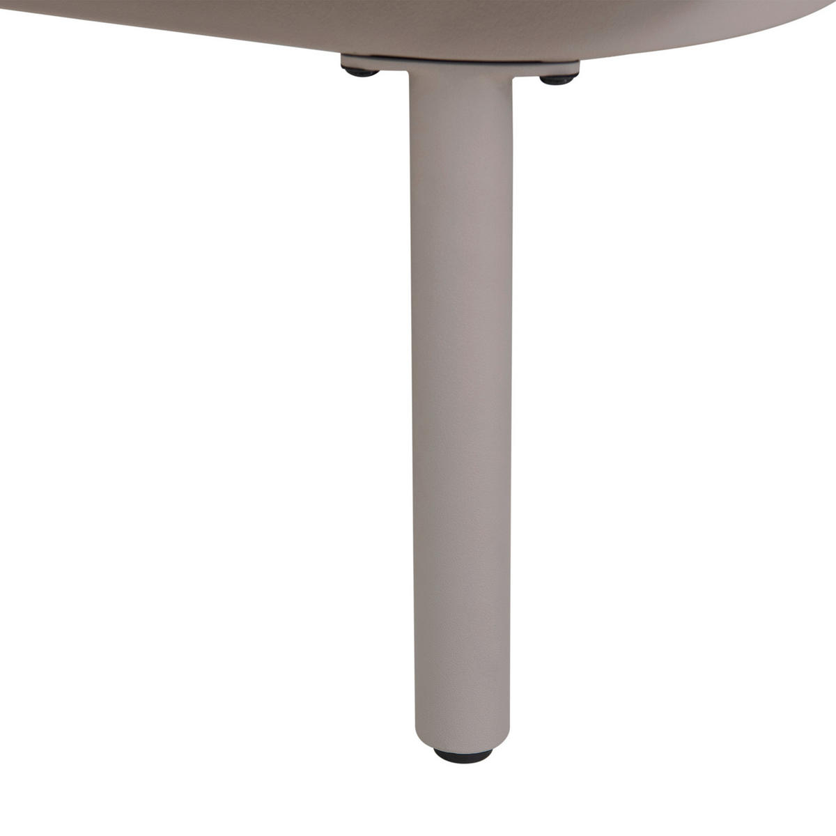 DOPPELLIEGE 142/82/128 cm Rattan  - Naturfarben/Grau, Basics, Holz/Kunststoff (142/82/128cm) - Modante