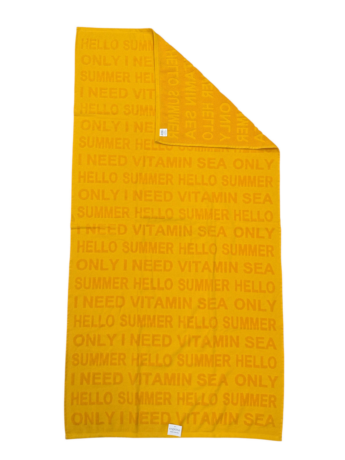 BRISAČA ZA NA PLAŽO  Beach towel 80x160 cm yellow     80/160/160 cm        barve jantarja  - barve jantarja, Konvencionalno, tekstil (80/160/160cm) - Esposa