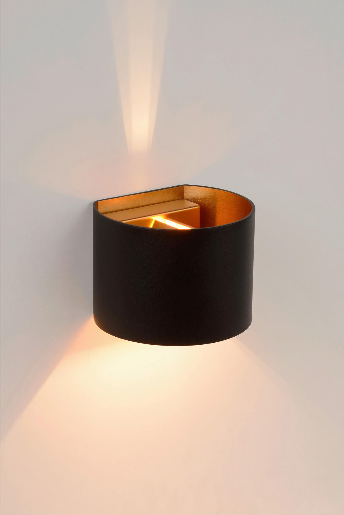 LED-WANDLEUCHTE - Schwarz, Design, Metall (11/13/9.7cm) - Lucide