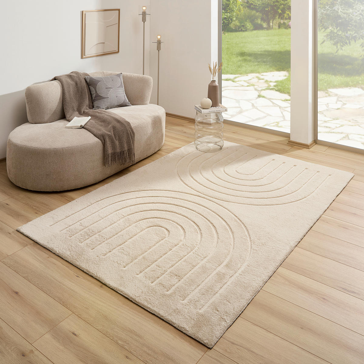 HOCHFLORTEPPICH 160/230 cm Champagner, Beige  - Champagner/Beige, Design, Textil (160/230cm) - Novel