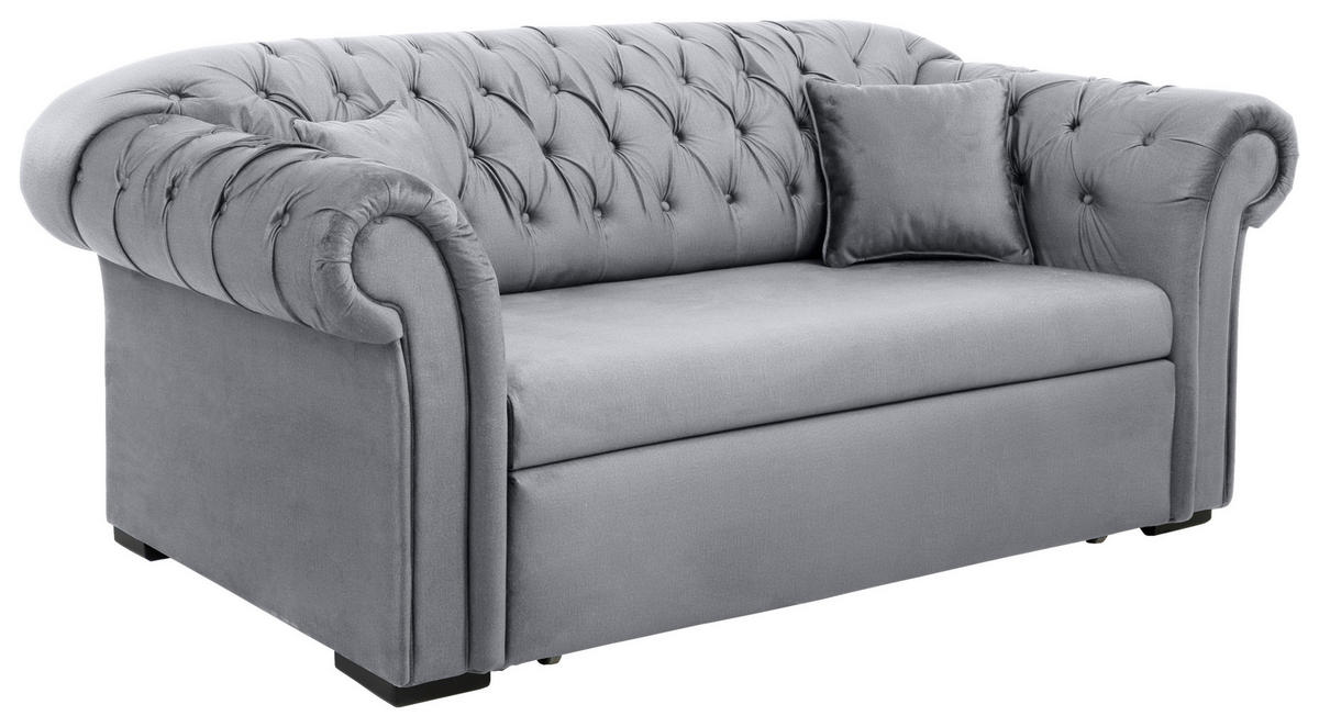SCHLAFSOFA in Textil Grau  - Schwarz/Grau, Design, Holz/Textil (213/86/99cm) - MID.YOU