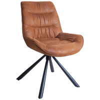 STUHL  in Struktur Textil  - Schwarz/Braun, Design, Textil/Metall (57/84/63cm) - Hom`in