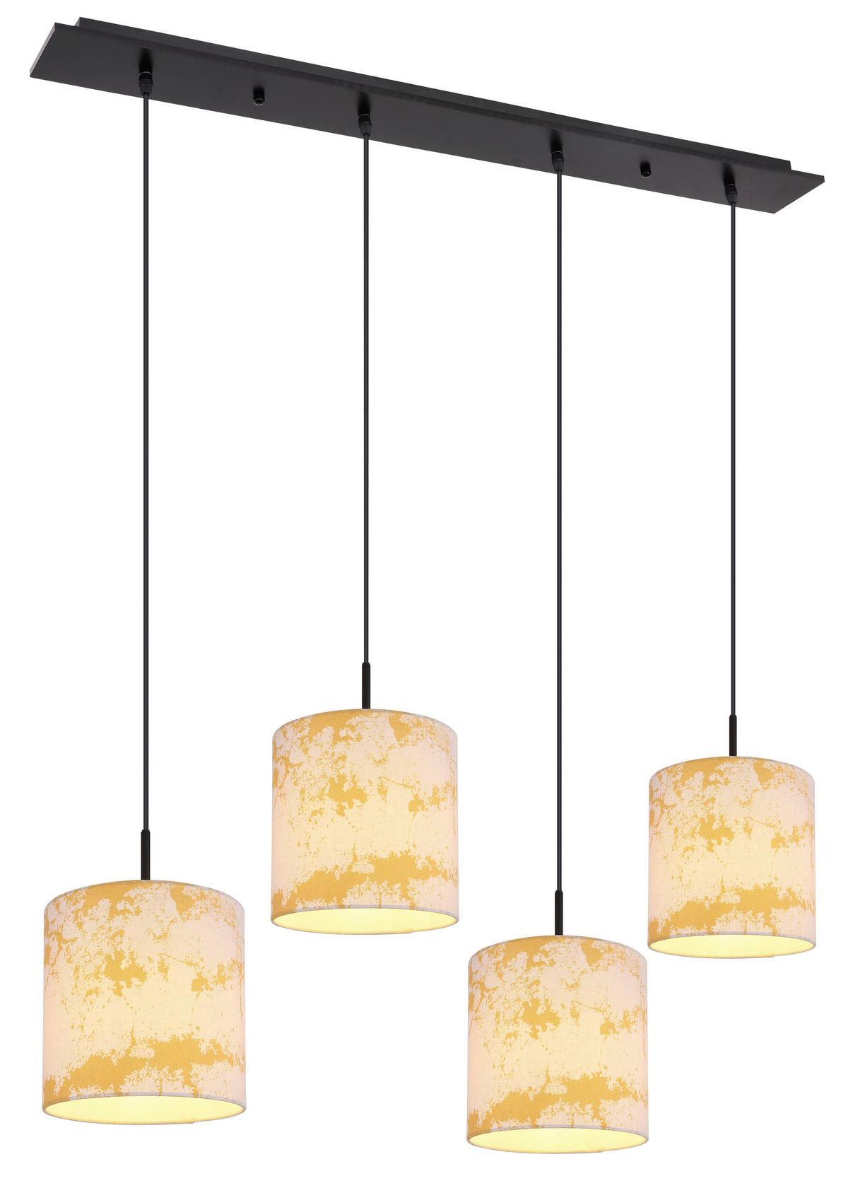 HÄNGELEUCHTE 100/20/150 cm    - Weiss/Goldfarben, Basics, Textil/Metall (100/20/150cm) - Globo