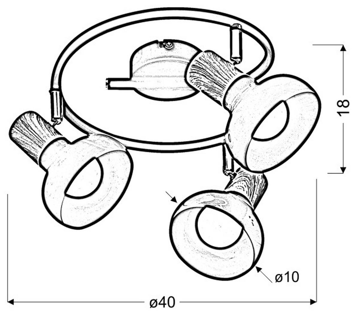 SPOTLIGHT 18/40 cm   - vit, Basics, metall (18/40cm)