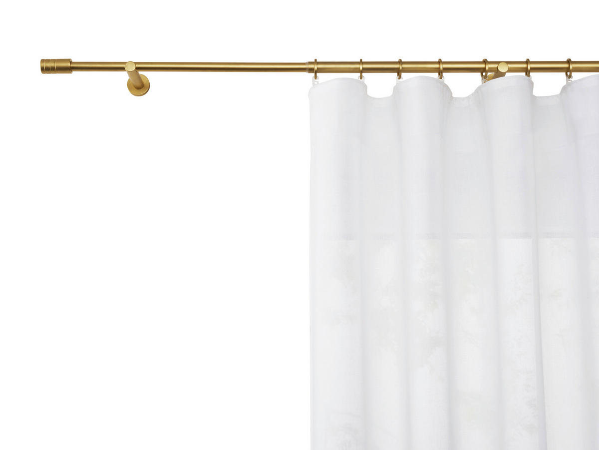 VORHANGSTANGENSET  120 cm  - Goldbraun, Basics, Metall (120cm)