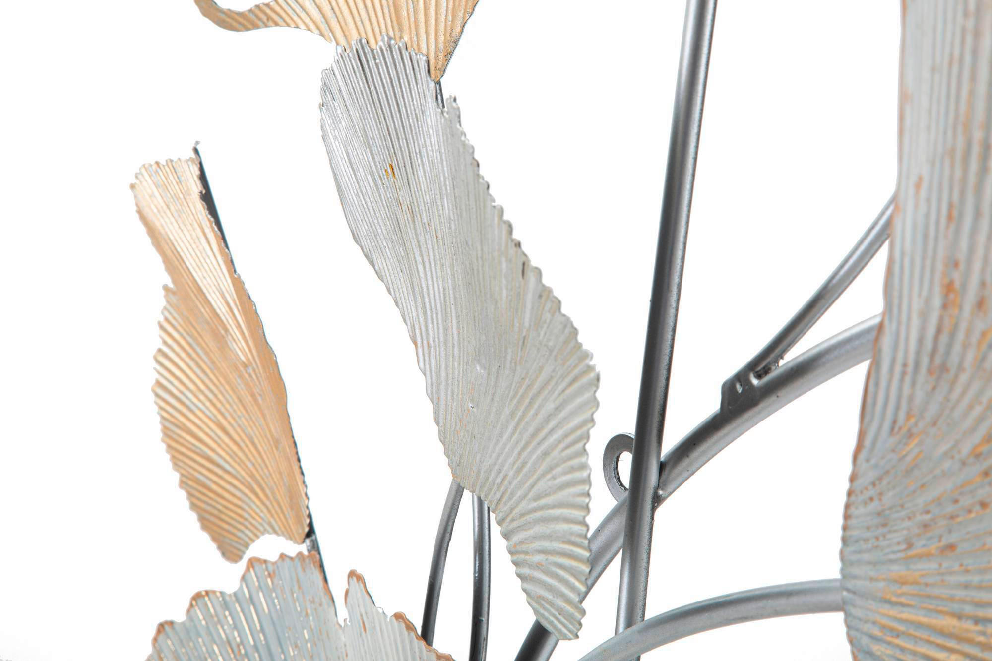 Thumbnail - Wanddeko, Weiß, Gold, Metall, 85.5x113x10 cm, Dekoration, Skulpturen & Dekoobjekte, Wanddeko