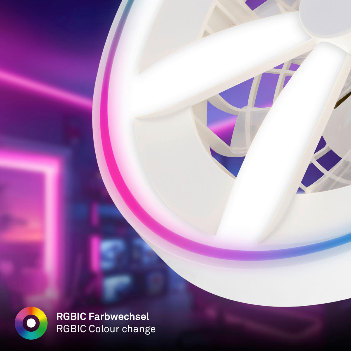 DECKENVENTILATOR 48./15 cm   - Weiß, Design, Kunststoff (48./15cm)