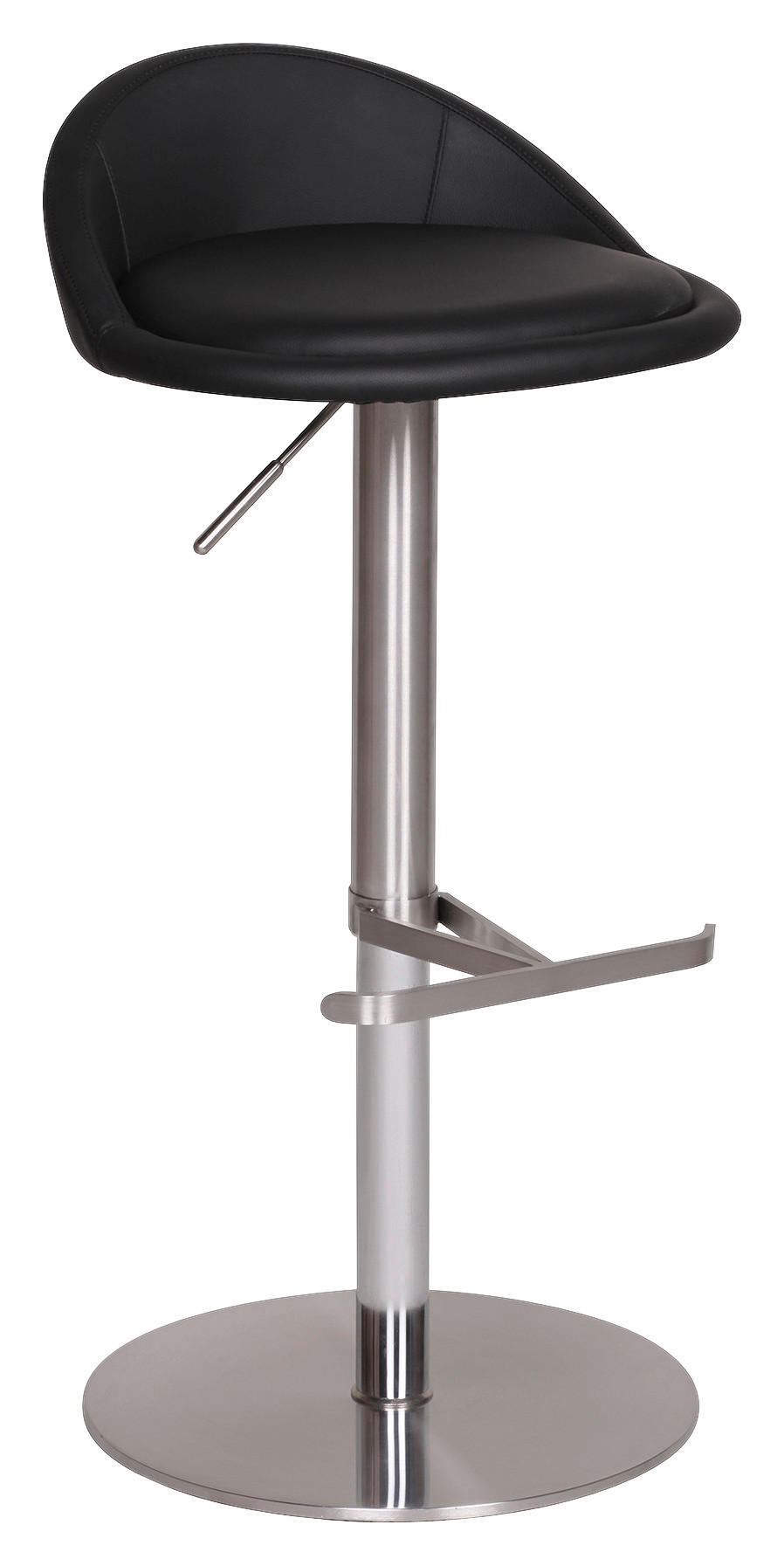 BARSKA STOLICA  crna  tekstil      - srebrne boje/crna, Moderno, tekstil/metal (43/54-79/43cm) - MID.YOU