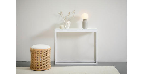 KONSOLENTISCH Weiß  - Weiß, LIFESTYLE, Glas/Holzwerkstoff (90/25/74cm) - Xora