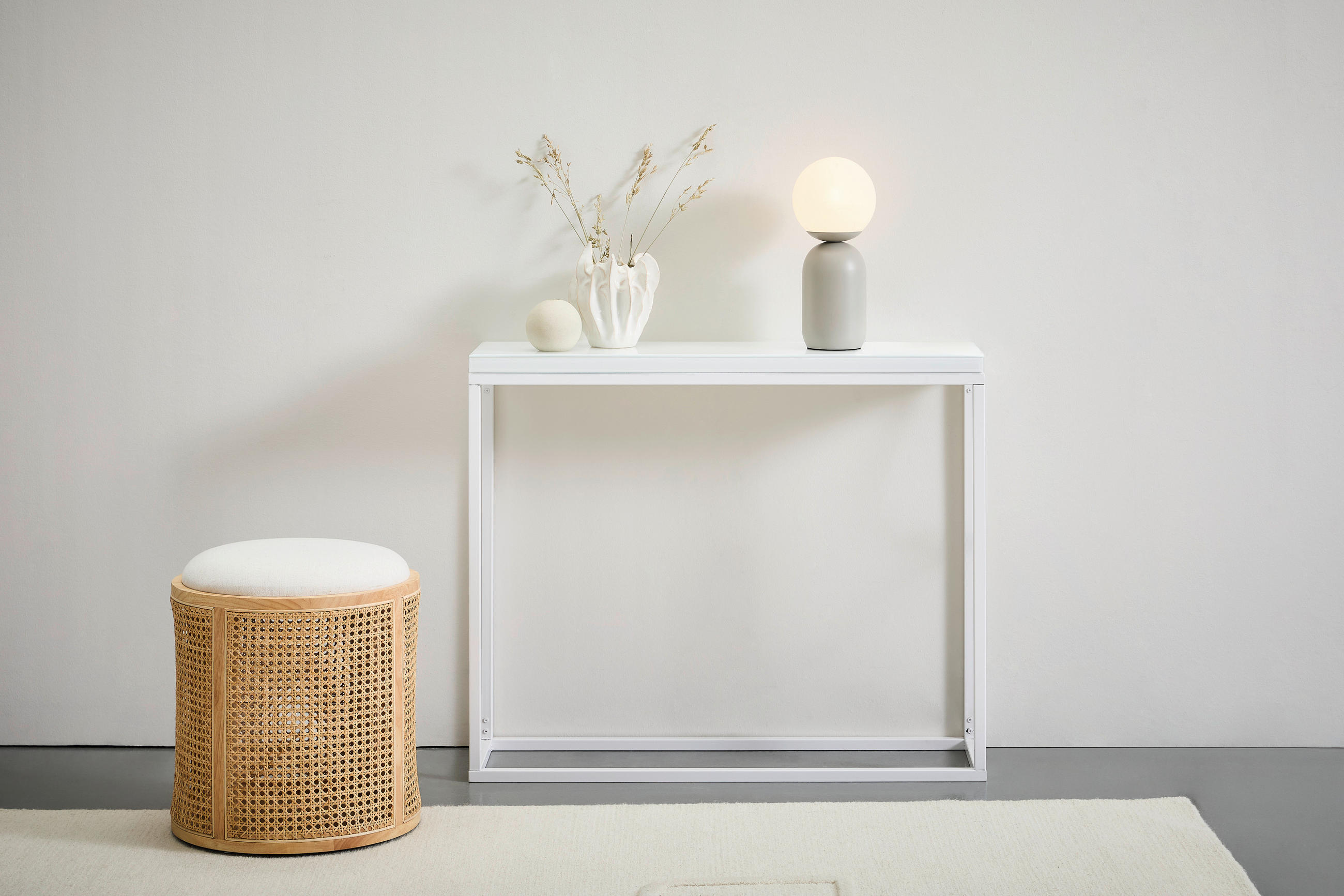 KONSOLENTISCH Weiß  - Weiß, LIFESTYLE, Glas/Holzwerkstoff (90/25/74cm) - Xora