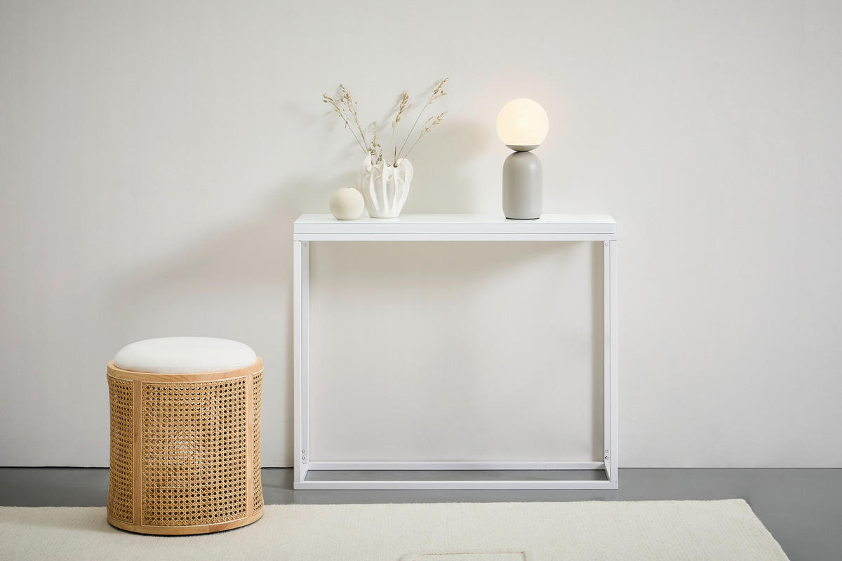 KONSOLENTISCH Weiß  - Weiß, LIFESTYLE, Glas/Holzwerkstoff (90/25/74cm) - Xora