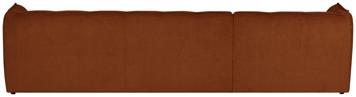 ECKSOFA LIVOLI in Chenille Rostfarben  160/306 cm  - Rostfarben/Schwarz, Design, Textil (160/306cm) - MID.YOU