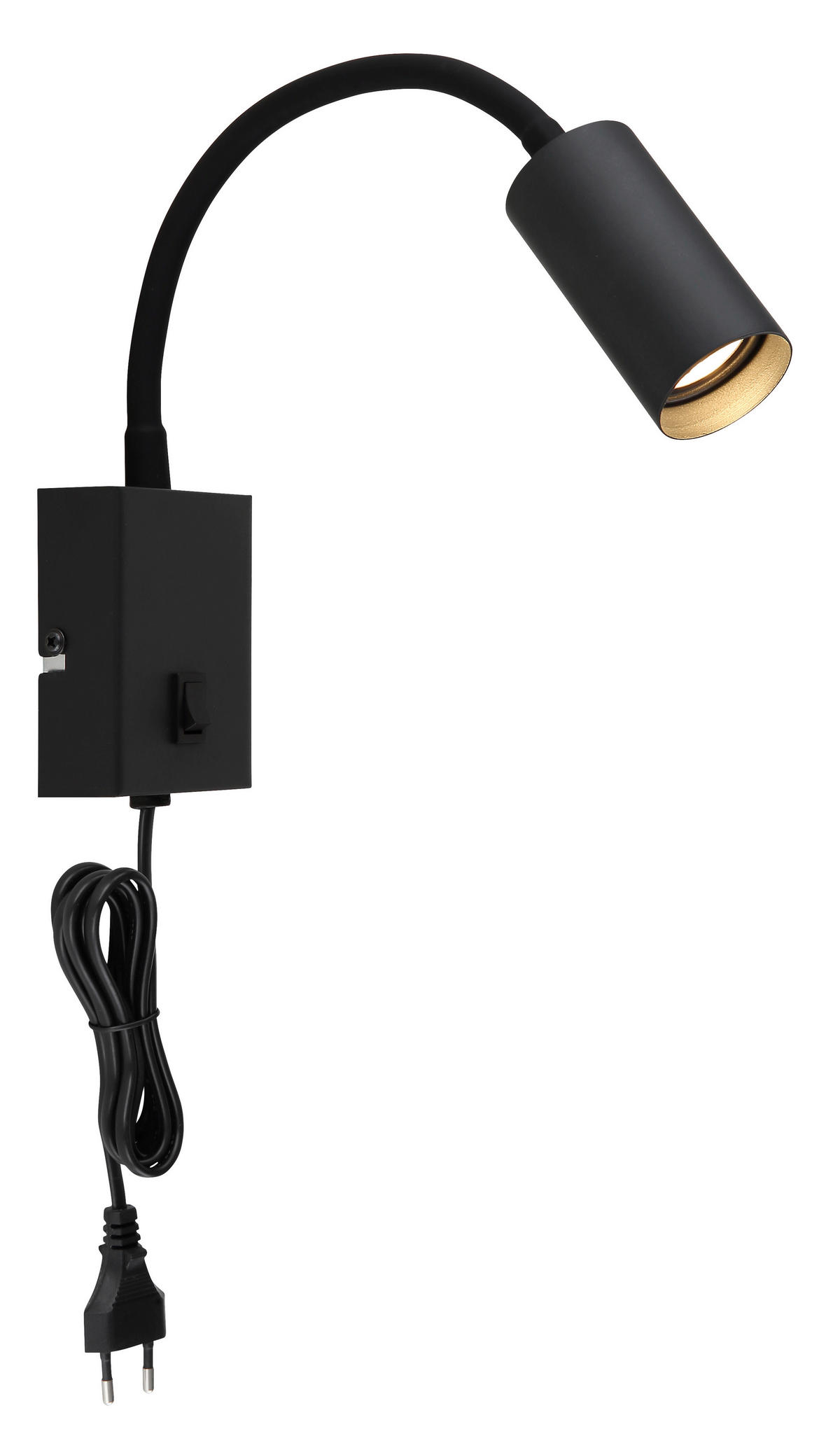 LED-WANDLEUCHTE 13/35,5 cm   - Schwarzchrom/Schwarz, Design, Kunststoff/Metall (13/35,5cm) - Globo