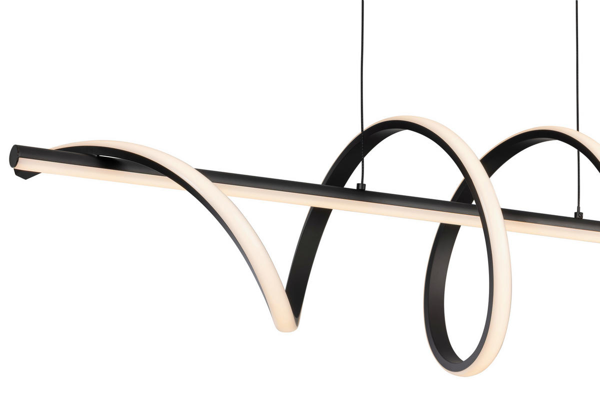 LED-HÄNGELEUCHTE 101/25/150 cm  - Schwarz, Design, Kunststoff/Metall (101/25/150cm) - Novel