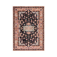 TKANÝ KOBEREC, 160/230 cm růžová, černá - růžová/černá, Konvenční, textil (160/230cm) - Flair Rugs