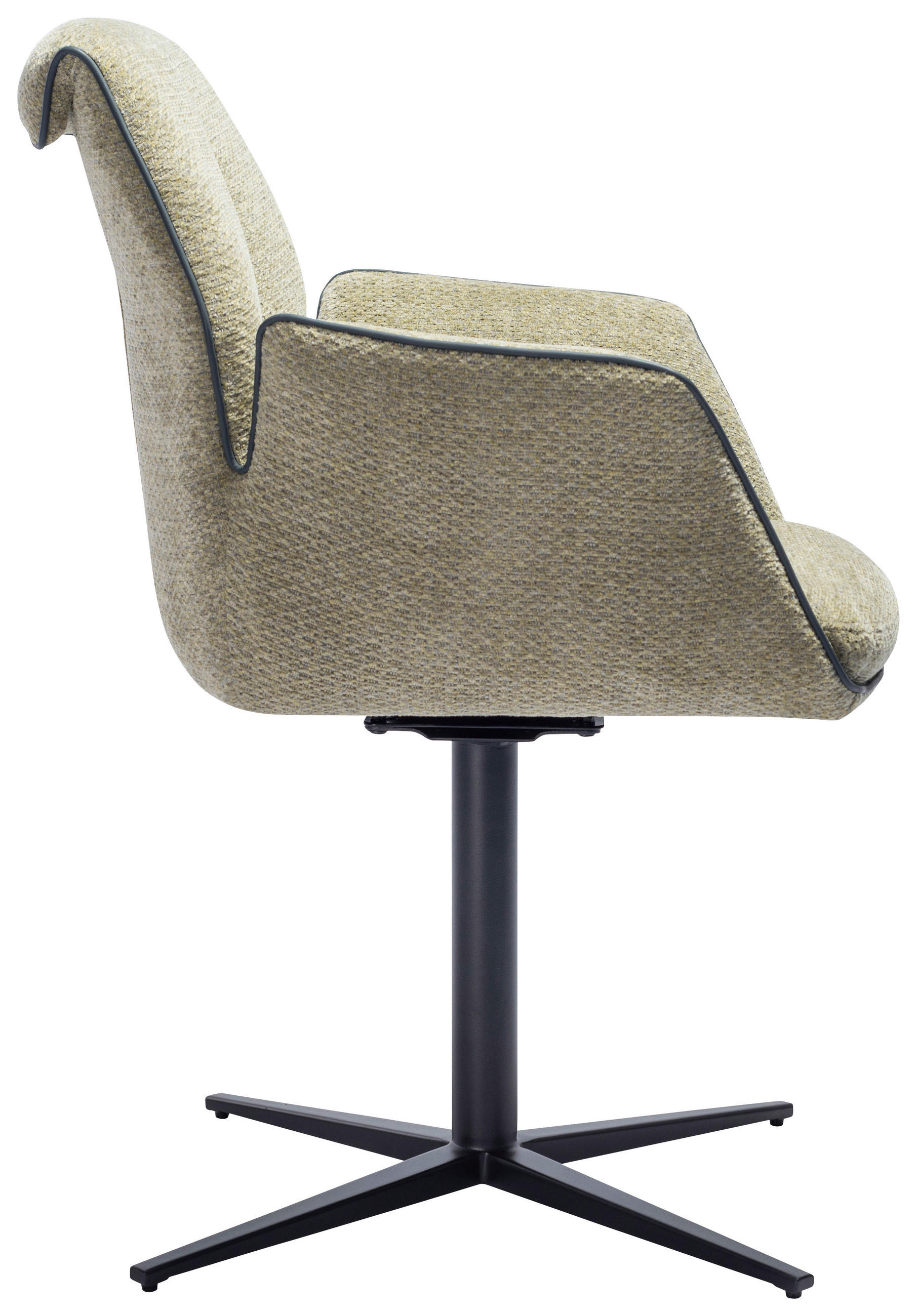 NASLANJAČ, kovina, tekstil zelena  - črna/zelena, Design, kovina/tekstil (61/88/62cm) - Novel
