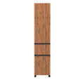 HOCHSCHRANK 40/180/35 cm  - Eiche Wotan/Graphitfarben, Natur, Holzwerkstoff/Kunststoff (40/180/35cm) - Xora