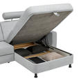 ECKSOFA  in Webstoff Hellgrau  257/165 cm  - Hellgrau/Schwarz, Design, Kunststoff/Textil (257/165cm) - Xora