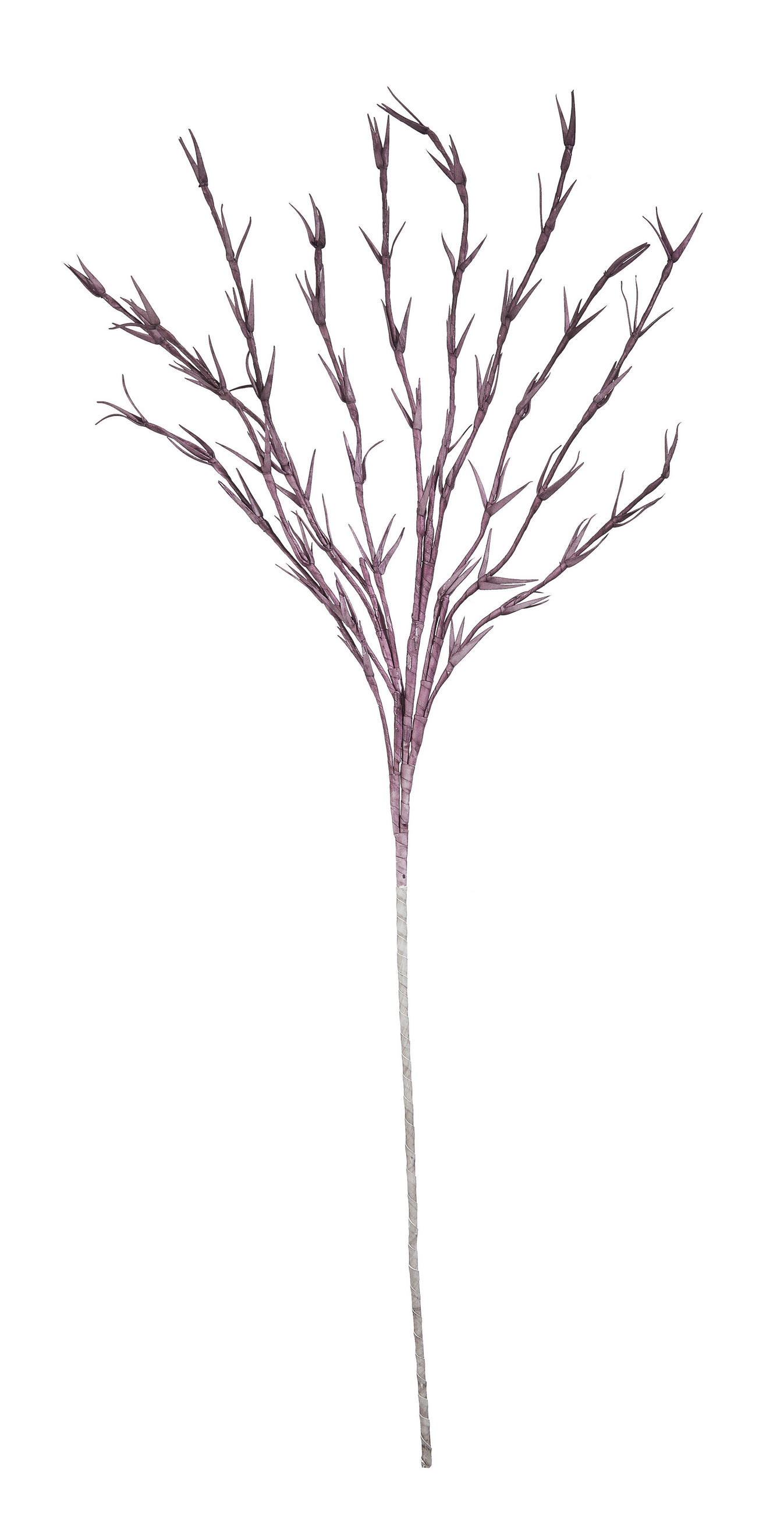 DEKOZWEIG SOFTFLOWER  - Dunkelbraun/Lila, Basics, Kunststoff/Textil (115cm)
