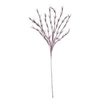 DEKOZWEIG SOFTFLOWER  - Dunkelbraun/Lila, Basics, Kunststoff/Textil (115cm)