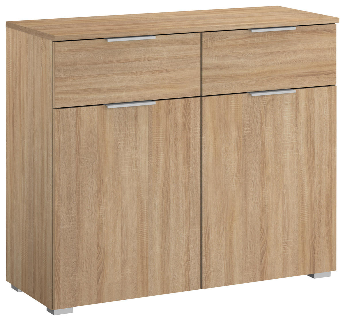 KOMMODE Rauch ALABAMA  in 80/81/42 cm  - Alufarben/Sonoma Eiche, MODERN, Holzwerkstoff (80/81/42cm) - Rauch Möbel