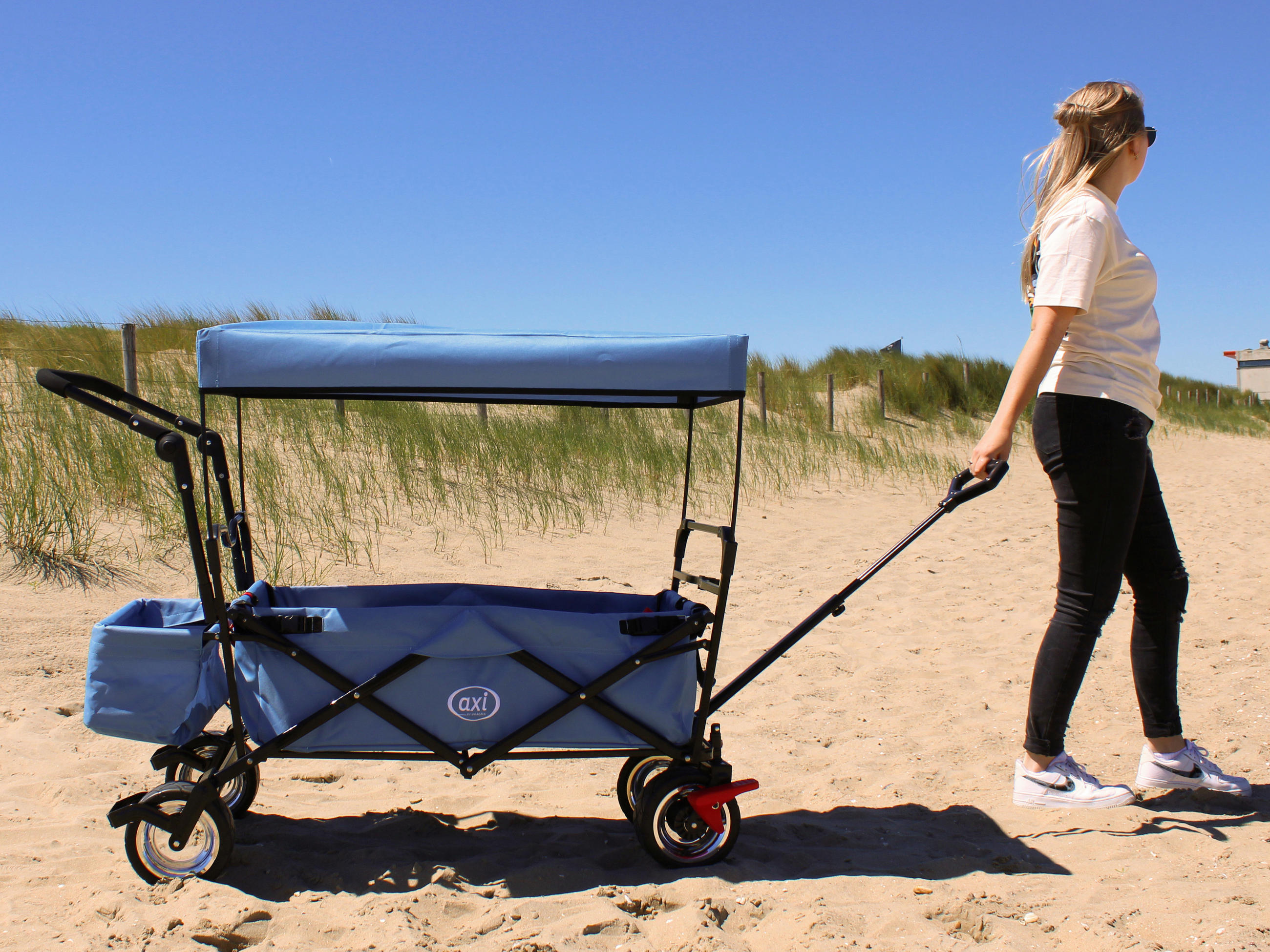 BOLLERWAGEN AB210, FALTBAR    - Grau, KONVENTIONELL, Textil/Metall (59/102/134cm) - Ambia Garden