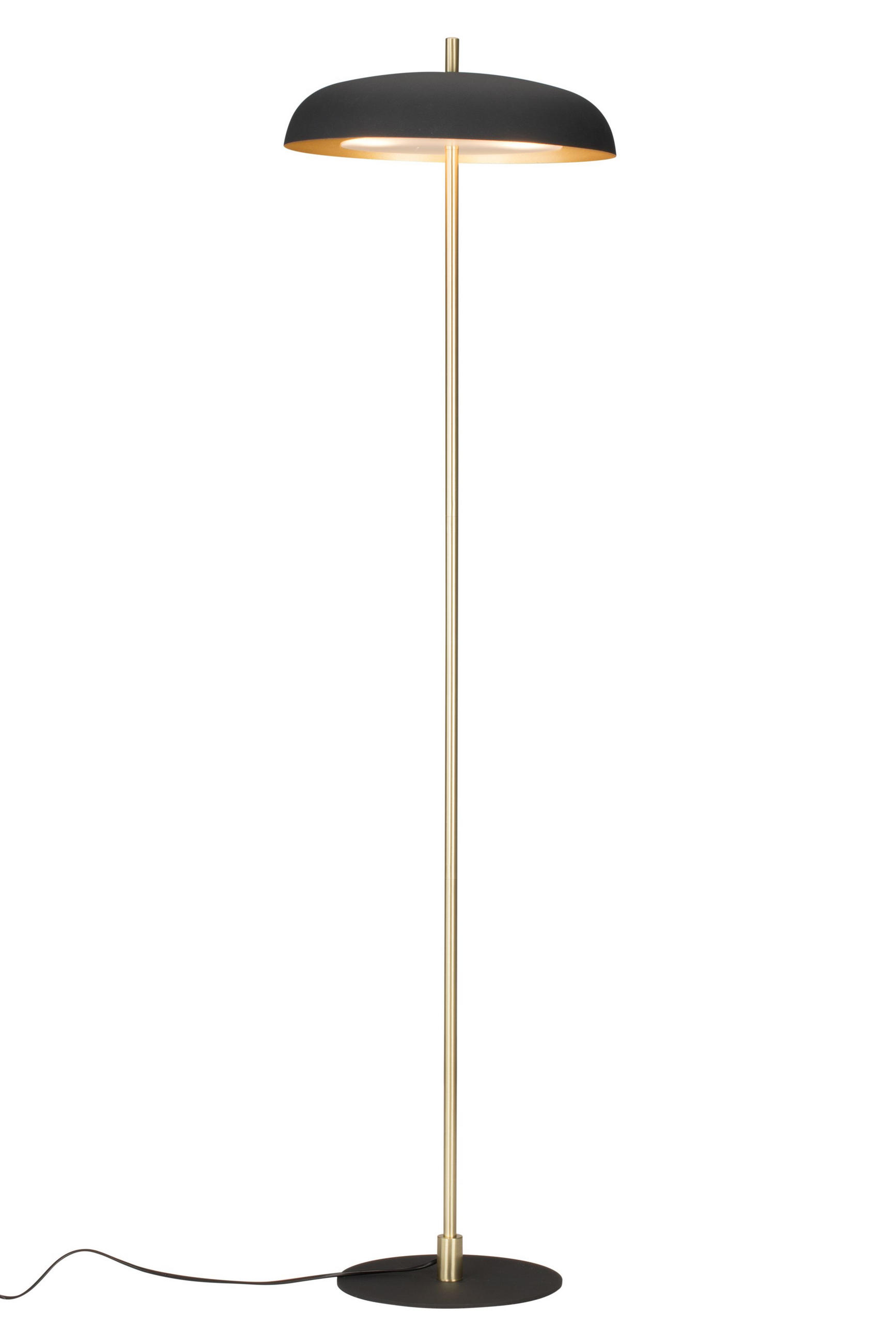 STEHLEUCHTE 38/142 cm - Goldfarben/Schwarz, KONVENTIONELL, Metall (38/142cm) - Novel